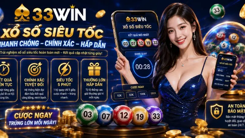 Khái niệm game xổ số siêu tốc tại nhà cái 33win